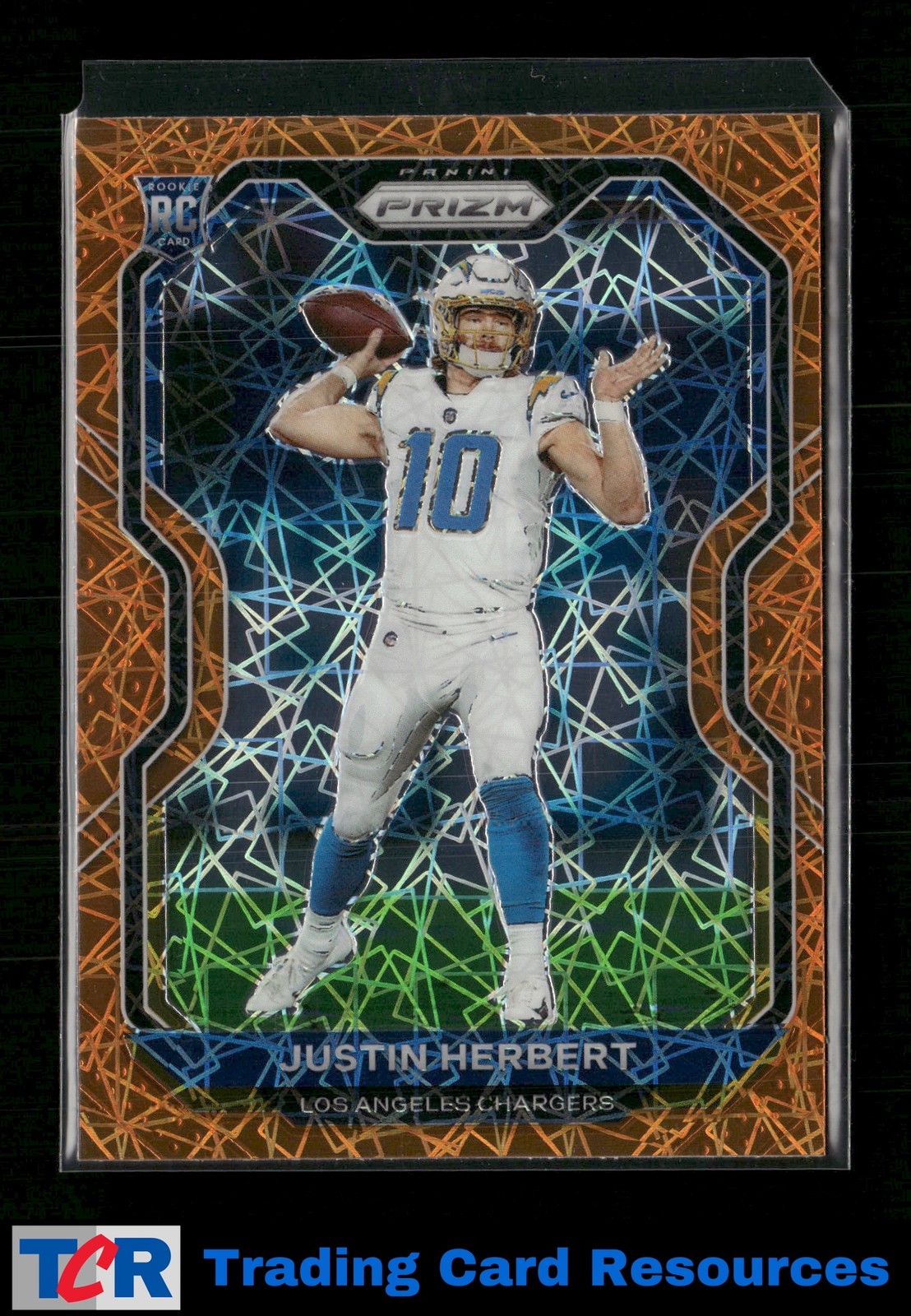 2020 Panini Prizm #325 Justin Herbert Prizm Lazer