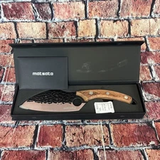 Matsato Haarko Japanese Chef Knife Forged Steel Kitchen  NEW Damaged box