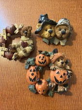 Boyds Bears Holiday Pins Brooch Lot: Valentines, Halloween, Thanksgiving