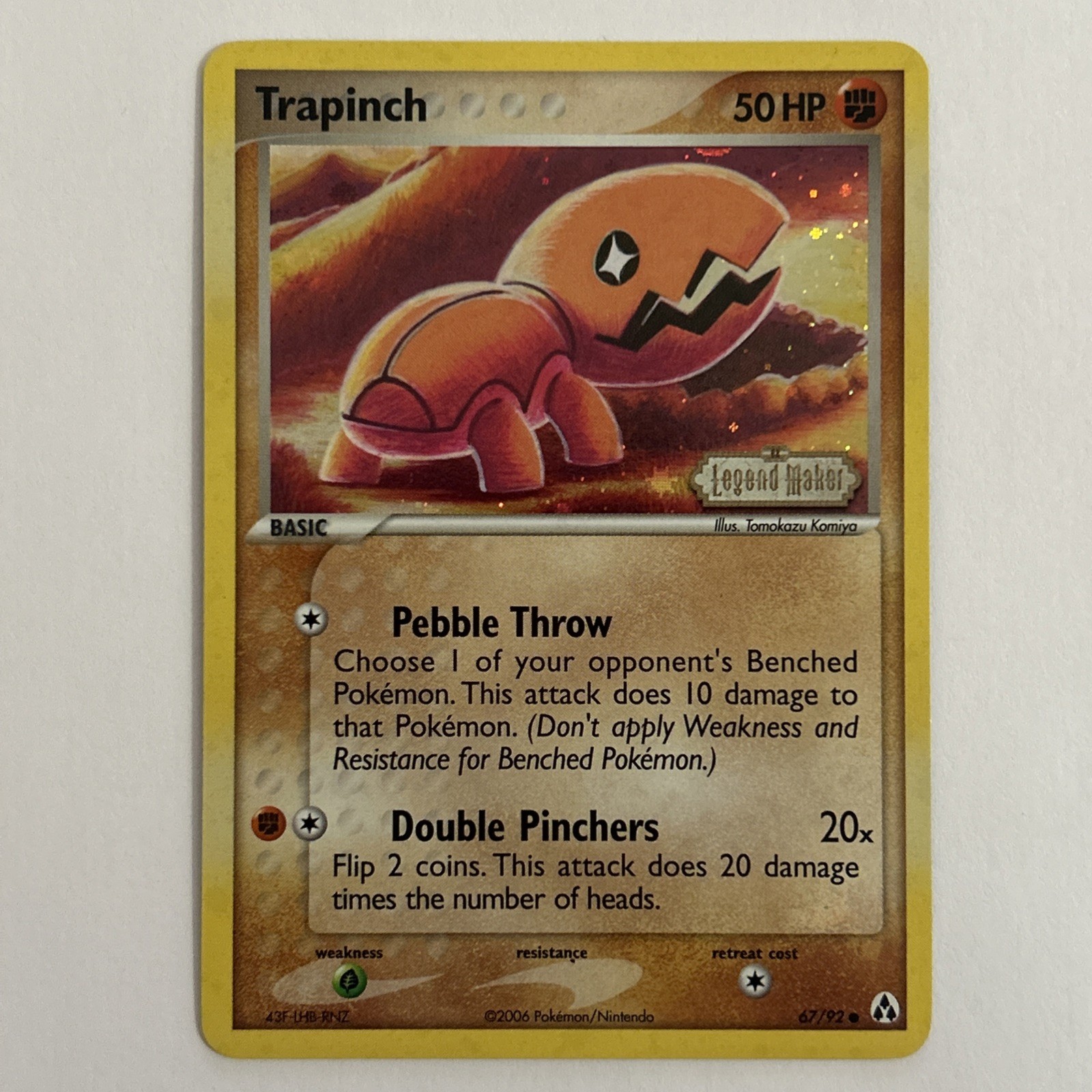Trapinch 67/92 Ex Legend Maker Stamped Reverse Holo Pokemon TCG 2006 NM Single!