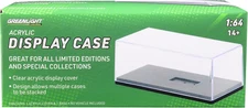 Collectible Acrylic Display Show Case with Black Plastic Base for 1/64 Scale Mod