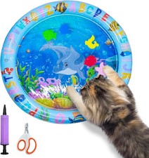 Cat Water Mat, Cooling Pet Water Bed Scratch-Resistant Interactive Sensory Play