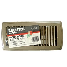 Leigh Duct Opening Brown Air Vent Cover 4x10 Inch Floor Mount Register No. 150