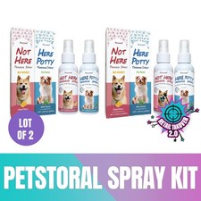 Petstoral Dog Not Here  Here Potty Training Spray Kit Puppy Essentials Lot of 2