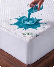 SafeRest Sleepure Waterproof Mattress Protector Full Size Off White