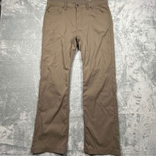 Prana Zion Slim Fit Pants Mens 36x32 Brown Hiking Outdoor Travel Casual