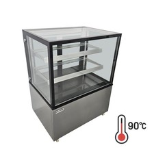 Heated Bakery Display Commercial Hot Food Items Showcase Freestanding 300L He...