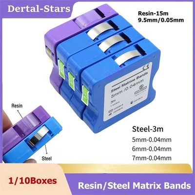 Dental Steel/Resin Matrix Bands Striproll Teeth Restoration Metal Strips 5/6/7mm