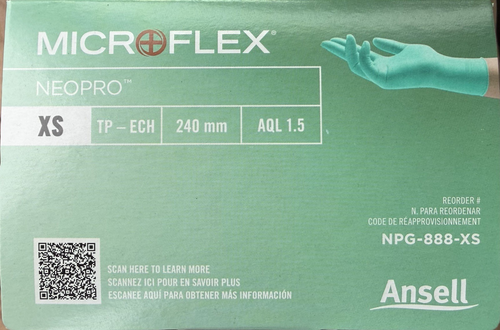 Guanto Ansell NeoPro MicroFlex Exam verde lunghezza polsino standard XS 100 pezzi lotto - Foto 4 di 6