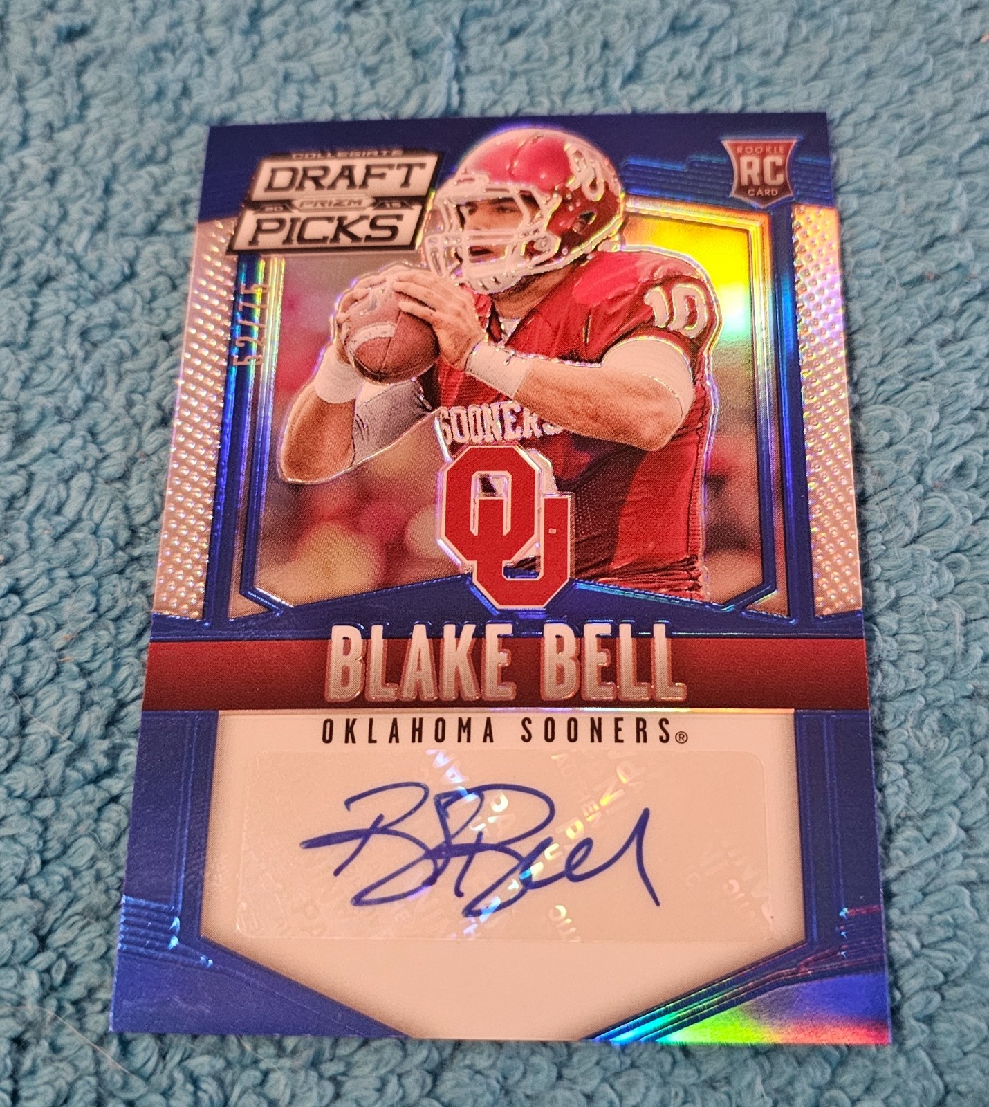 Blake Bell Panini Prizm Collegiate Draft Picks #155 Autograph-Blue