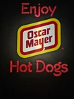 Vintage Oscar Mayer Hot Dogs Lighted Sign Neon Style Works Man Cave Deli