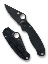 Spyderco Para 3 Salt Knife C223GMCBKP Black PlainEdge MagnaCut Blade Black G-10