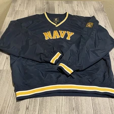 Vtg US Navy Pullover Windbreaker Jacket XXL Gear For Sports Champion Style 90s