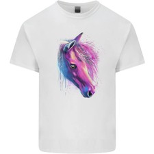 Camiseta de algodón ligero Watercolour Horse para hombre