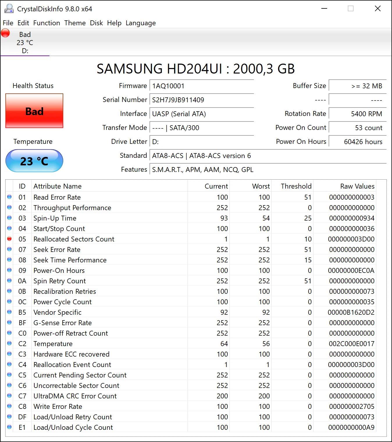 Samsung EcoGreen F4 2TB HD204UI – Ansicht 4