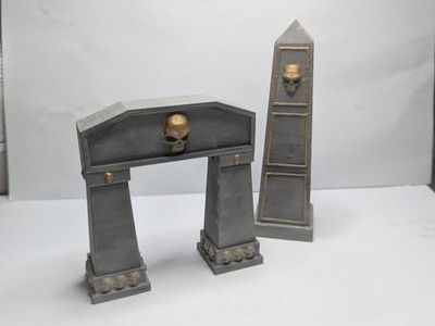 Chaosbogen und Obelisk Grimdark Wargaming Sci-Fi Gelände 28mm Scale