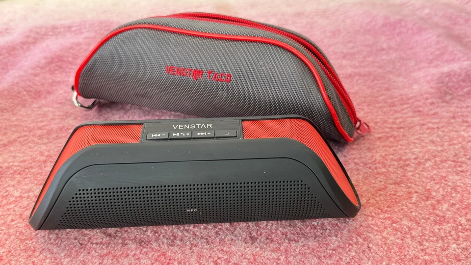 VENSTAR Taco 蓝牙扬声器 红色/黑色 + 手提箱 NFC – 已测试 — 第 2/4 张图片