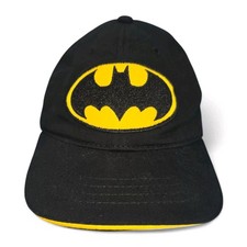 DC Comics Batman Logo Baseball Cap Size Youth Small Hat Elastic back. Black