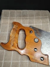 VTG 8 pt 26" PENNSYLVANIA SAW CORP HAND SAW w WHEAT CARVED HANDLE  model 1026a