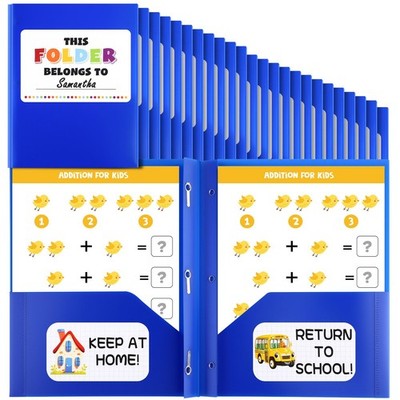 Affrolling 48 Pack Take Home Folders with Pockets for Students,Blue | Bulk Sc...