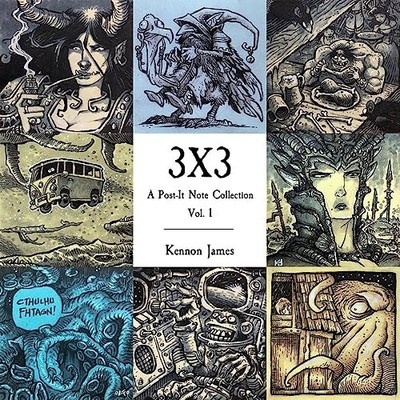 3x3 :A Post-It Note Collection - Hardcover NEW Kennon James 2024