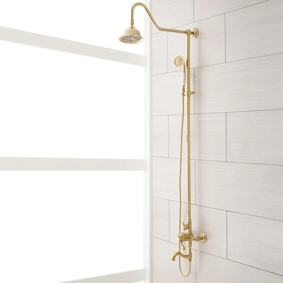 #ad Signature Hardware 429529 Dolwick Exposed Shower System with Rain Shower Head $398.00