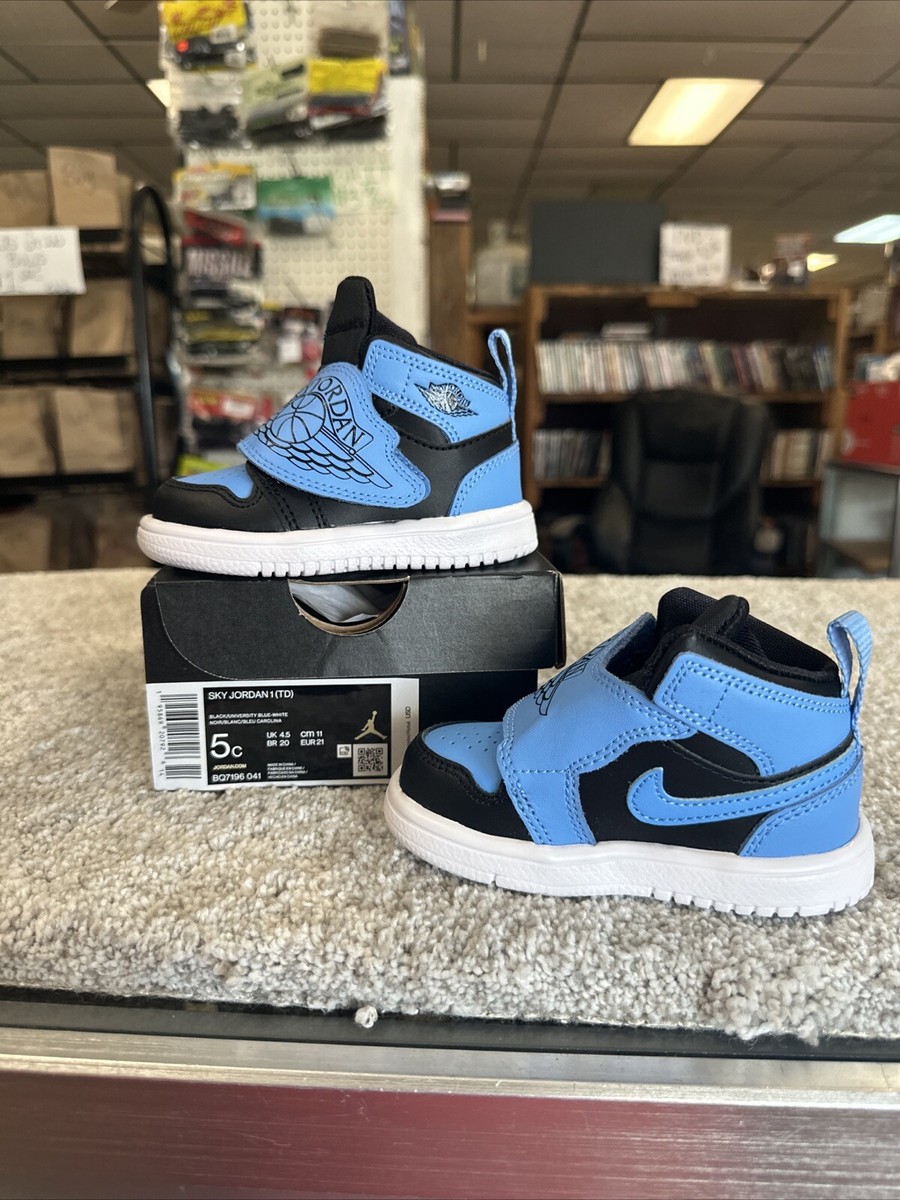Black Blue White Sky Jordan 1 (TD) 5C BQ7196041 | eBay