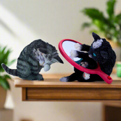 Lustige Katzenornamente Sammlerstück Katzen Catissimo Melina & Vanessa Geschenk verpackt