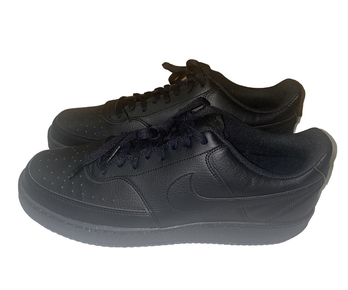 Nike Court Vision Low Next Nature Triple Black Shoes Men's Size 13