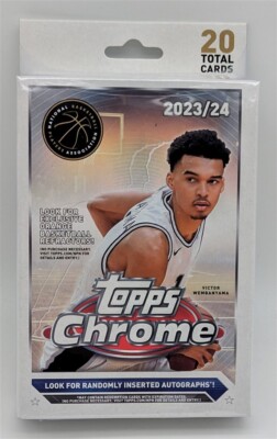 Factory Sealed Hanger Box 2023-24 Topps Chrome NBA Basketball