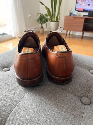Allen Edmonds Clifton 3358 Walnut Brown Leather Cap Toe Derbys Size US 12 D Allen Edmonds Clifton 3358 Walnut Brown Leather Cap Toe  main image 4