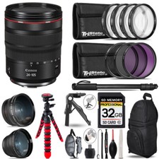 Canon RF 24-105mm IS USM Lens - 3 Lens Kit Tripod Backpack - 32GB Kit