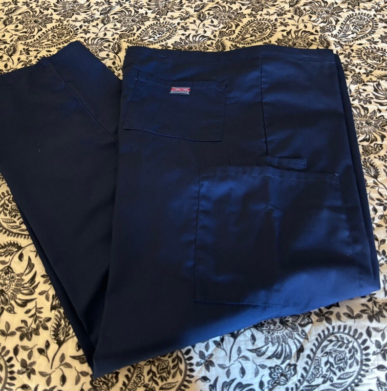 Cherokee Workwear Scrub Bottoms- Size Medium - Navy - Unisex