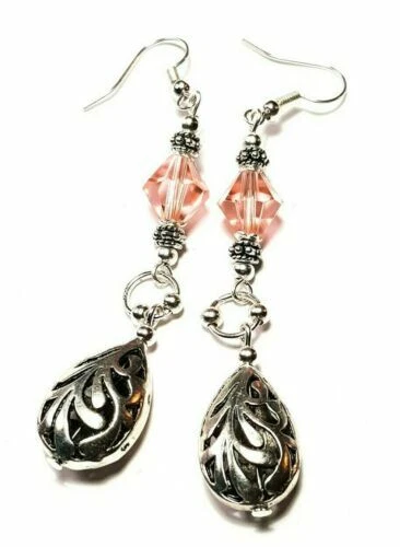 Crystal Glass Silver Plated Dangle/Drop Fashion Earrings