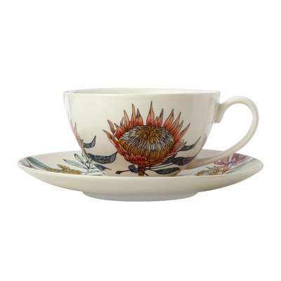 Maxwell & Williams cup with saucer Waratah coffee cup tea cup Colorful 400 ml