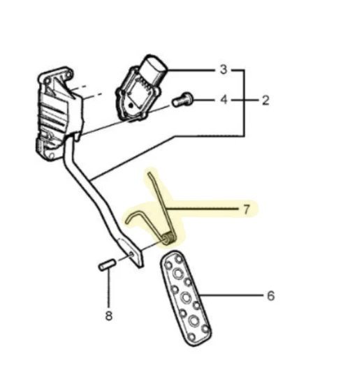 GM Original NOS 92174763 Pedal Acelerador Muelle 2004-2006 Pontiac GTO Foto 2 de 4