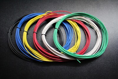 14 GAUGE WIRE 6 COLORS 5 FT EA PRIMARY AWG STRANDED COPPER AUTOMOTIVE POWER