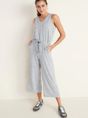 Old Navy Women's Breathe ON V-Neck Wide-Leg Jumpsuit Romper