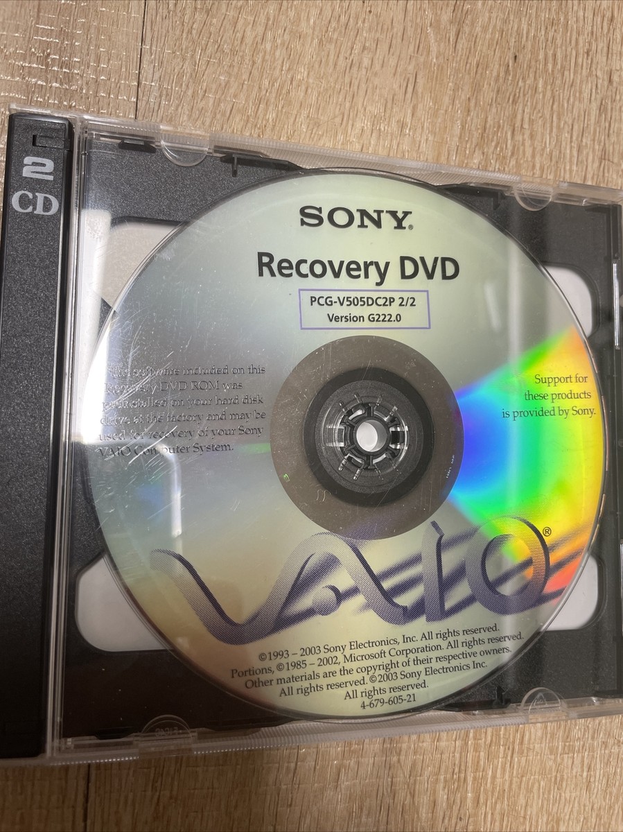 Sony Vaio Recovery Disk 2003 | eBay
