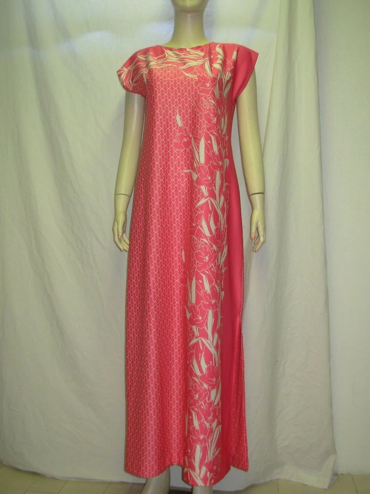 YOLENE Robe longue Rose Vintage (M) 052 - Photo 2/4