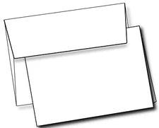 Heavyweight White Blank Cards With White Envelopes 100  5x 7 Greeting Cards Blan