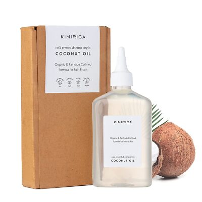 Kimirica Organic Coconut Oil Cold Pressed Extra Virgin Coconut Oil For Men & Wom