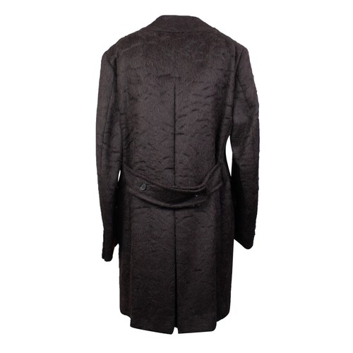 NWT ISAIA Dark Brown Shearling Texture With Back Vent Coat Size 50 $7000 - Picture 4 of 4