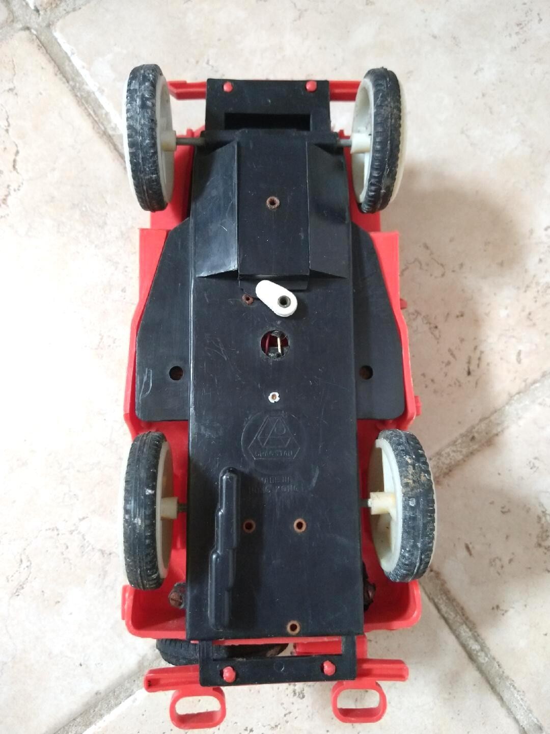 Vintage Cragstan Red Plastic Jeep Battery Operated Hong Kong