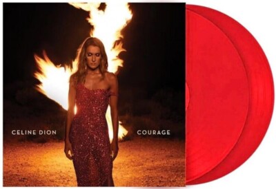 CELINE DION LP x 2 Courage DBL RED VINYL Gatefold Sleeve New & SEALED Ships USA