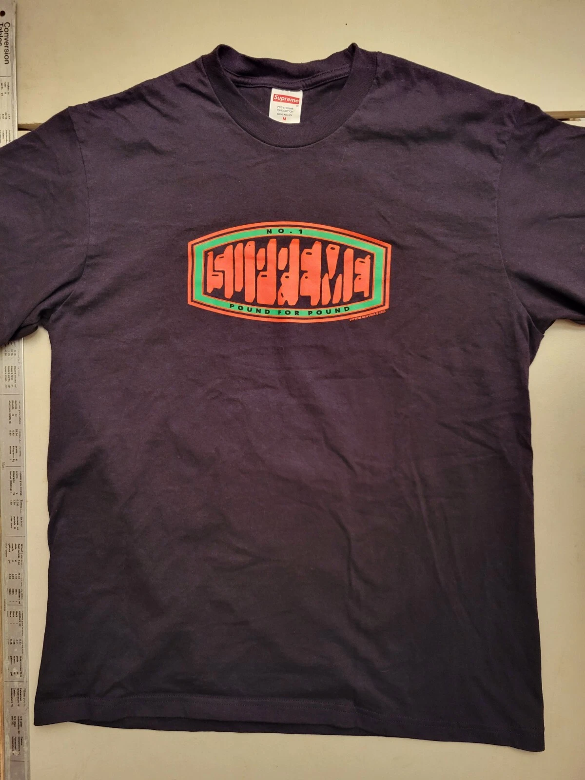 Supreme Pound For Pound Tee Shirt Homme Noir Moyen 2023 NDS Boîte Logo Rétro Skate