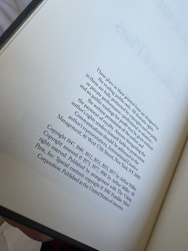 Franklin Library Arthur Miller Collected Plays Limited Signed Edition 1980 New - Picture 5 of 5