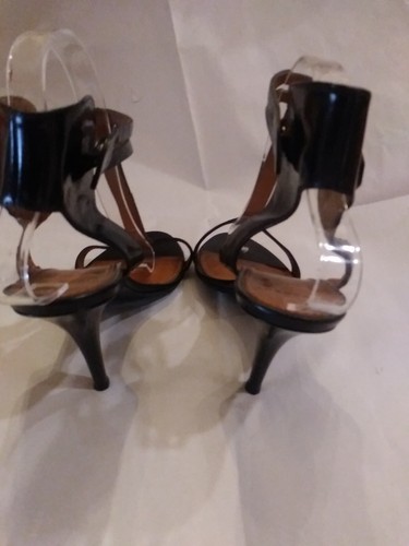 Givenchy Ankle Strap Black Sandals Size 40 Open Toe Heels - Picture 4 of 10