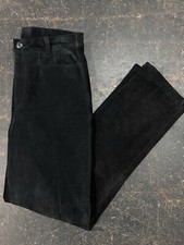 90s Vintage Sonoma Black Suede Leather Pants Size 8