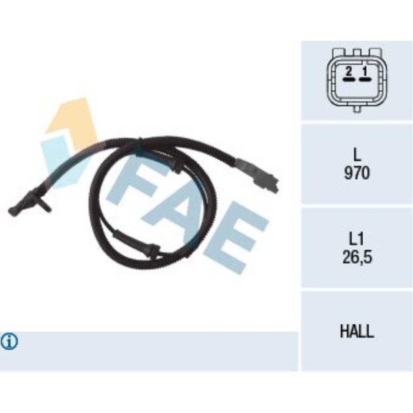 Fae Sensor DrehzahlfüHler Hinten Rechts Links FüR Peugeot 807 E Brandneu-image